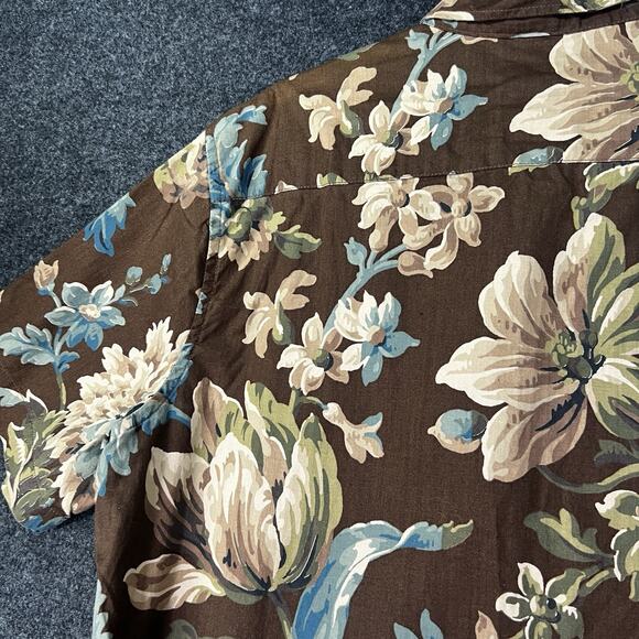 Ralph Lauren Shirt Mens Large Brown Floral Print Denim & Supply Casual Button Up - Picture 8 of 8